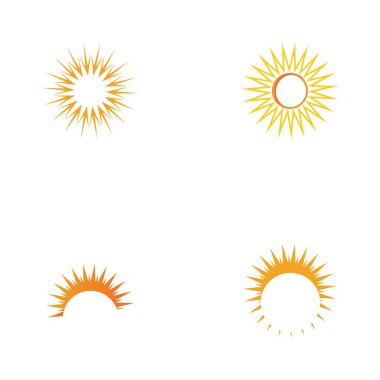 sun logo set vector illustration design