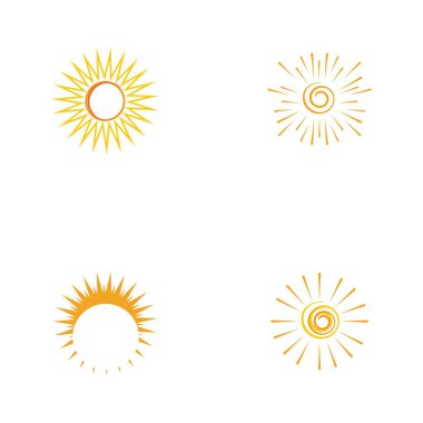 sun logo set vector illustration design