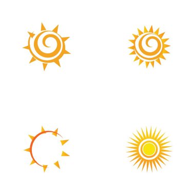 sun logo set vector illustration design