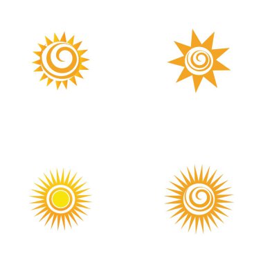 sun logo set vector illustration design