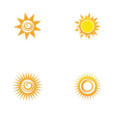 sun logo set vector illustration design