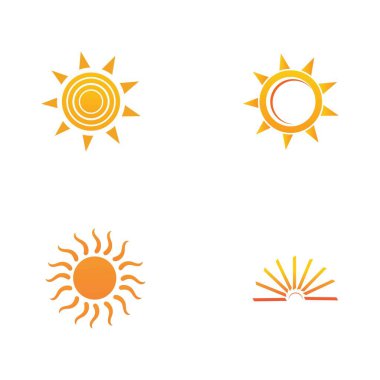 sun logo set vector illustration design