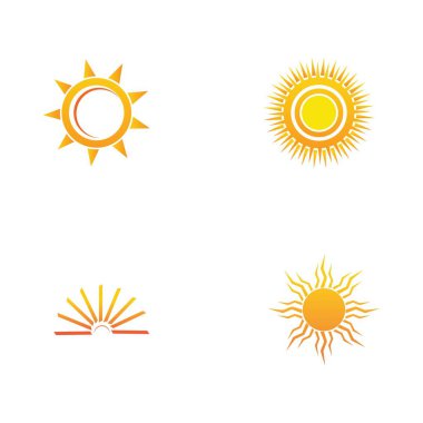 sun logo set vector illustration design