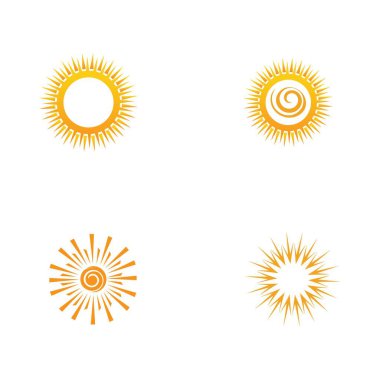 sun logo set vector illustration design