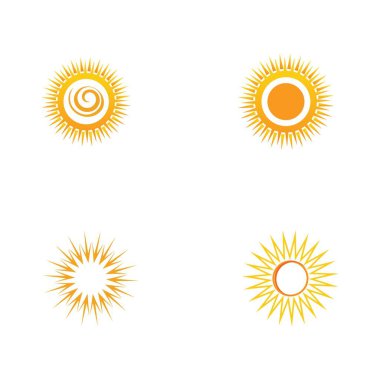 sun logo set vector illustration design