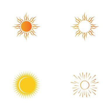 sun logo set vector illustration design
