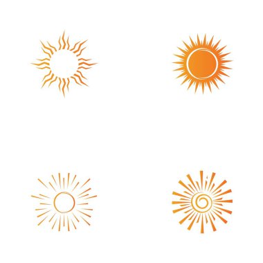 sun logo set vector illustration design
