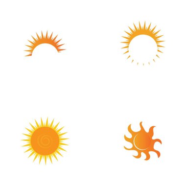 sun logo set vector illustration design