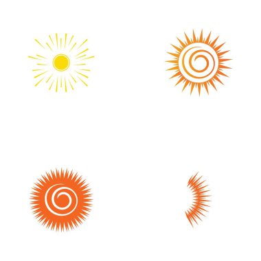 sun logo set vector illustration design