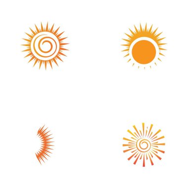 sun logo set vector illustration design