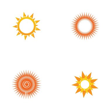 sun logo set vector illustration design
