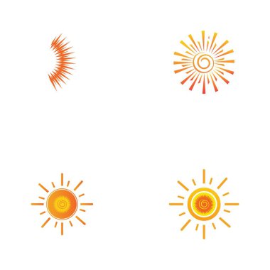 sun logo set vector illustration design