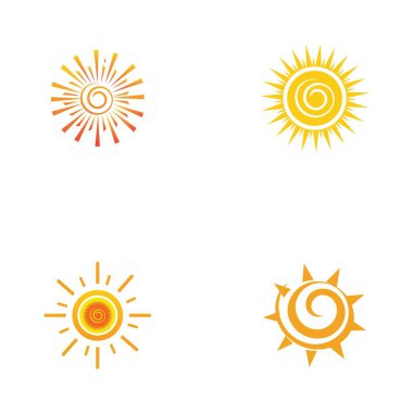 sun logo set vector illustration design