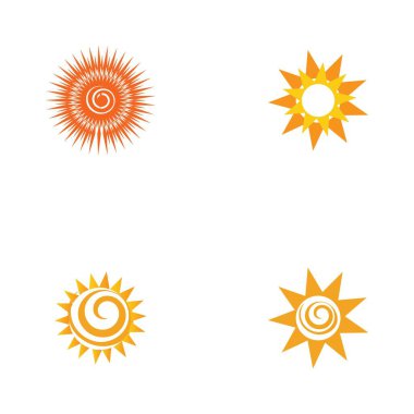 sun logo set vector illustration design
