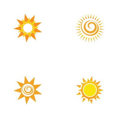 sun logo set vector illustration design