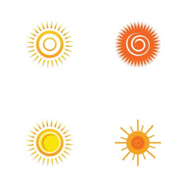 sun logo set vector illustration design