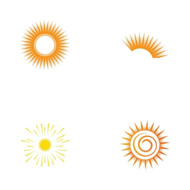 sun logo set vector illustration design