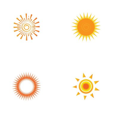 sun logo set vector illustration design