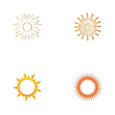 sun logo set vector illustration design