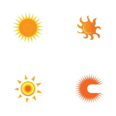 sun logo set vector illustration design