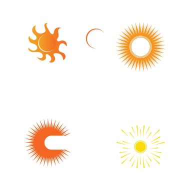 sun logo set vector illustration design