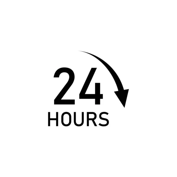 Twenty Four Hours Icon — Stock Vector