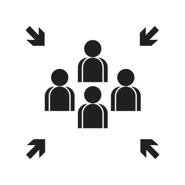 Acil tahliye noktası tabelası, toplama noktası tabelası, vektör illüstrasyonu.