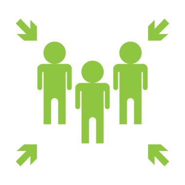 Acil tahliye noktası tabelası, toplama noktası tabelası, vektör illüstrasyonu.