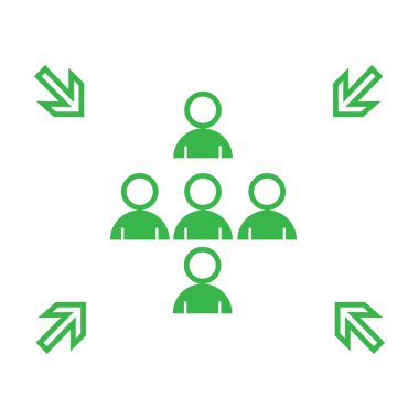 Acil tahliye noktası tabelası, toplama noktası tabelası, vektör illüstrasyonu.