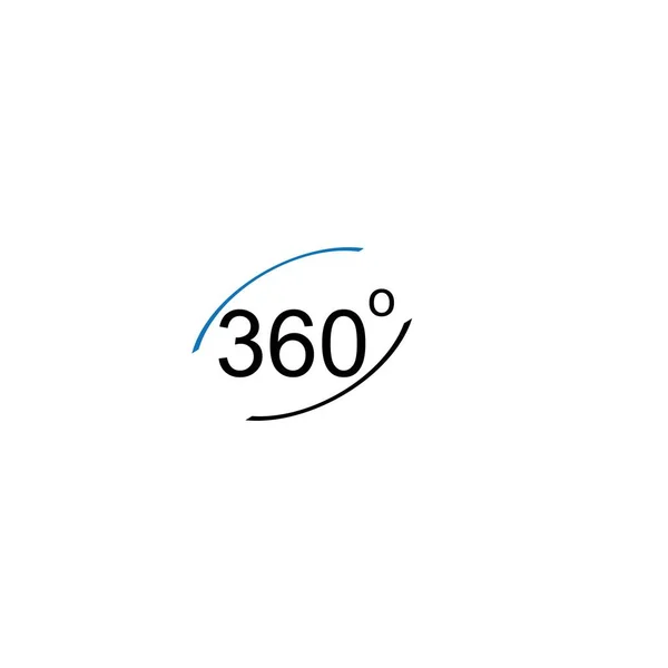 Modelo Design Vetor Ícone 360 Graus —  Vetores de Stock