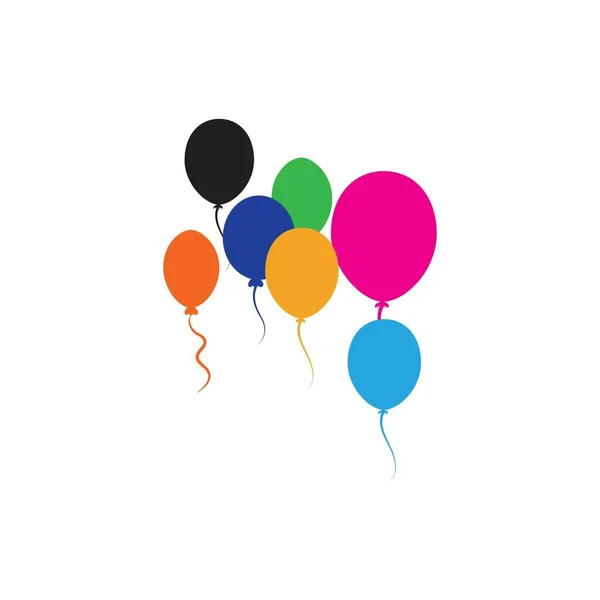 Luftballons Design Party Feier Geburtstag Urlaub Dekoration Und Unterhaltung Vector — Stockvektor