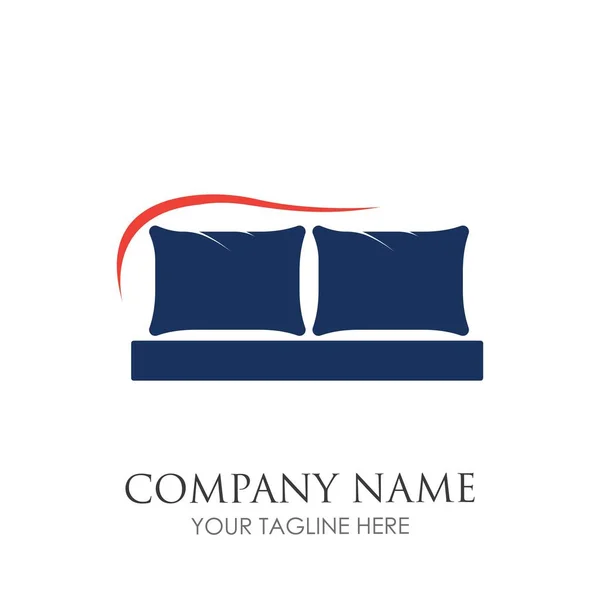 Λογότυπο Κρεβάτι Διάνυσμα Εικονογράφηση Πρότυπο Σχεδιασμού Διεύθυνση Λογότυπου Κρεβατιού — Διανυσματικό Αρχείο