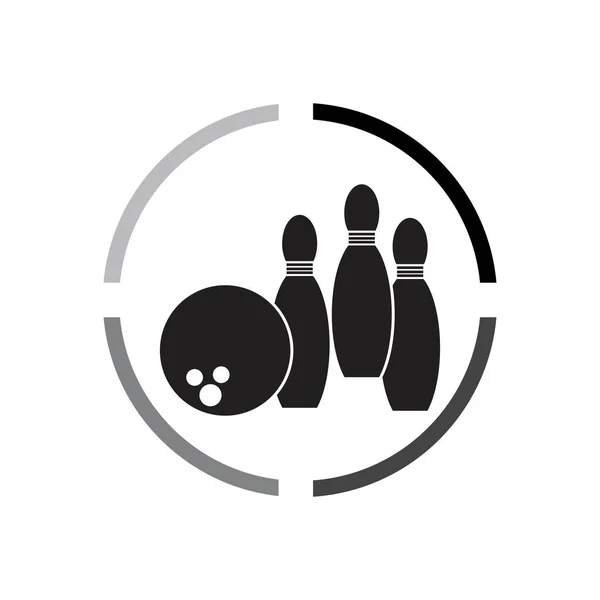 Icône Bowling Dessin Vectoriel Illustration — Image vectorielle
