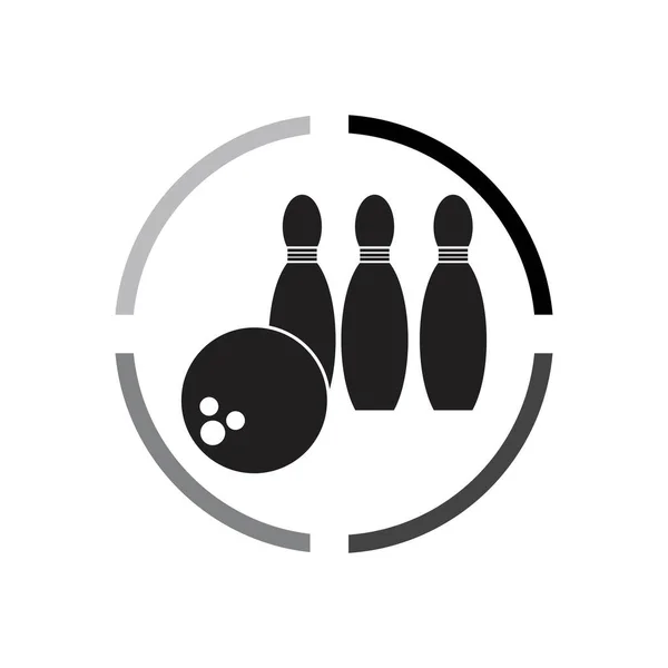 Bowling Icon Vector Illustration Design — Stock Vector