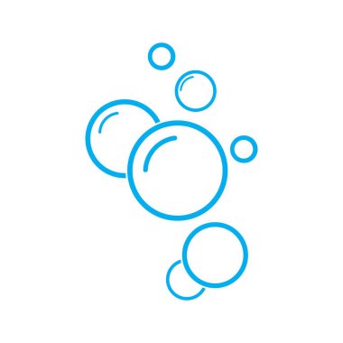 Kabarcık su vektörü çizim şablonu