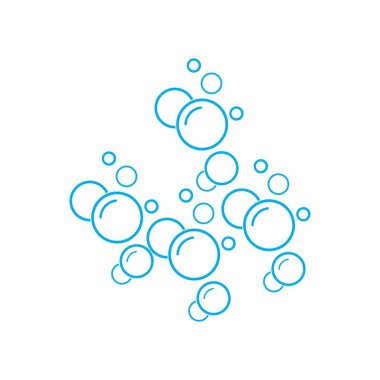 Kabarcık su vektörü çizim şablonu