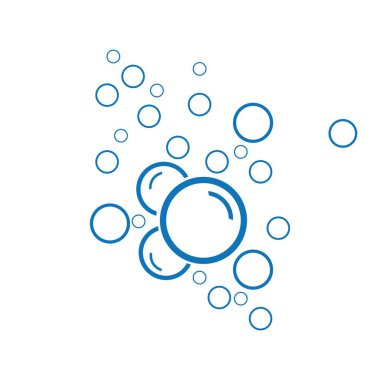 Kabarcık su vektörü çizim şablonu