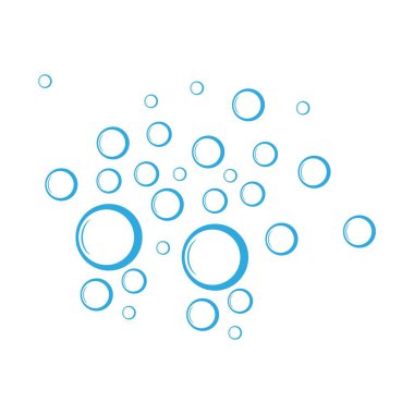 Kabarcık su vektörü çizim şablonu