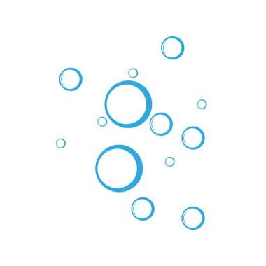 Kabarcık su vektörü çizim şablonu