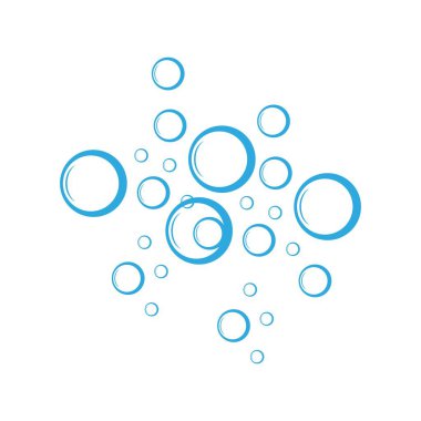 Kabarcık su vektörü çizim şablonu