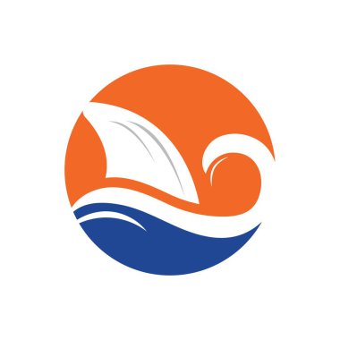 Köpekbalığı yüzgeci logo şablonu vektör resimleme tasarımı