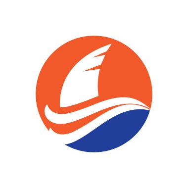 Köpekbalığı yüzgeci logo şablonu vektör resimleme tasarımı