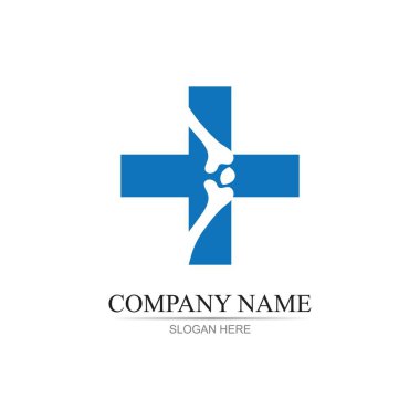 Kemik sağlığı logosu ve sembol vektör çizim şablonu