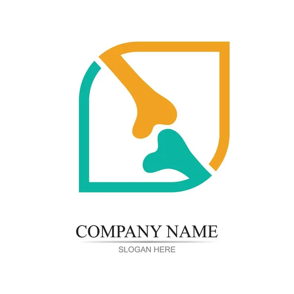 Logotipo Cuidado Salud Ósea Plantilla Diseño Ilustración Vector Símbolo — Vector de stock