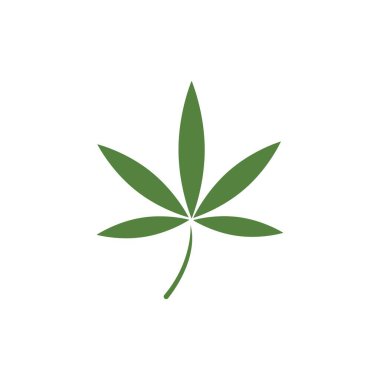 Esrar yaprağı vektör çizim simgesi dekoru