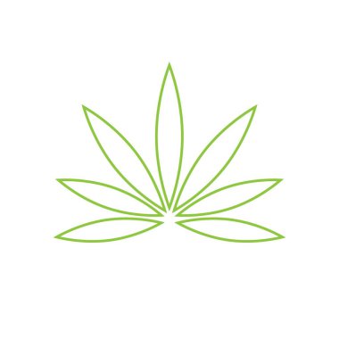 Esrar yaprağı vektör çizim simgesi dekoru