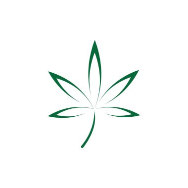 Esrar yaprağı vektör çizim simgesi dekoru