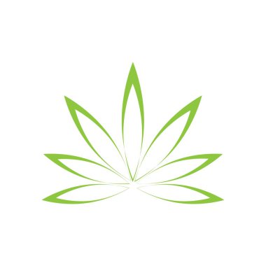 Esrar yaprağı vektör çizim simgesi dekoru