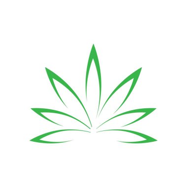 Esrar yaprağı vektör çizim simgesi dekoru