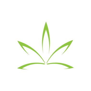 Esrar yaprağı vektör çizim simgesi dekoru